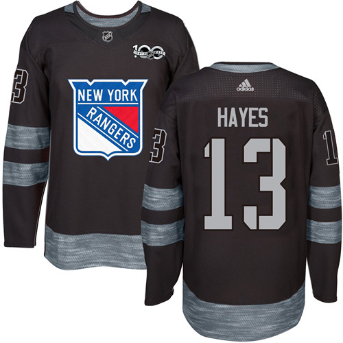 Adidas Rangers #13 Kevin Hayes Black 1917-100th Anniversary Stitched NHL Jersey